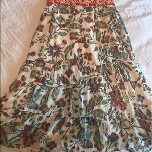 Strapless Floral Dress